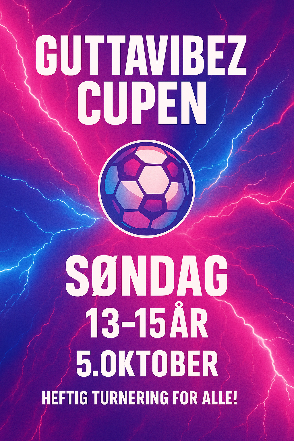 SØNDAG Påmelding (13-15år).*MERK: 1750 NOK per lag.